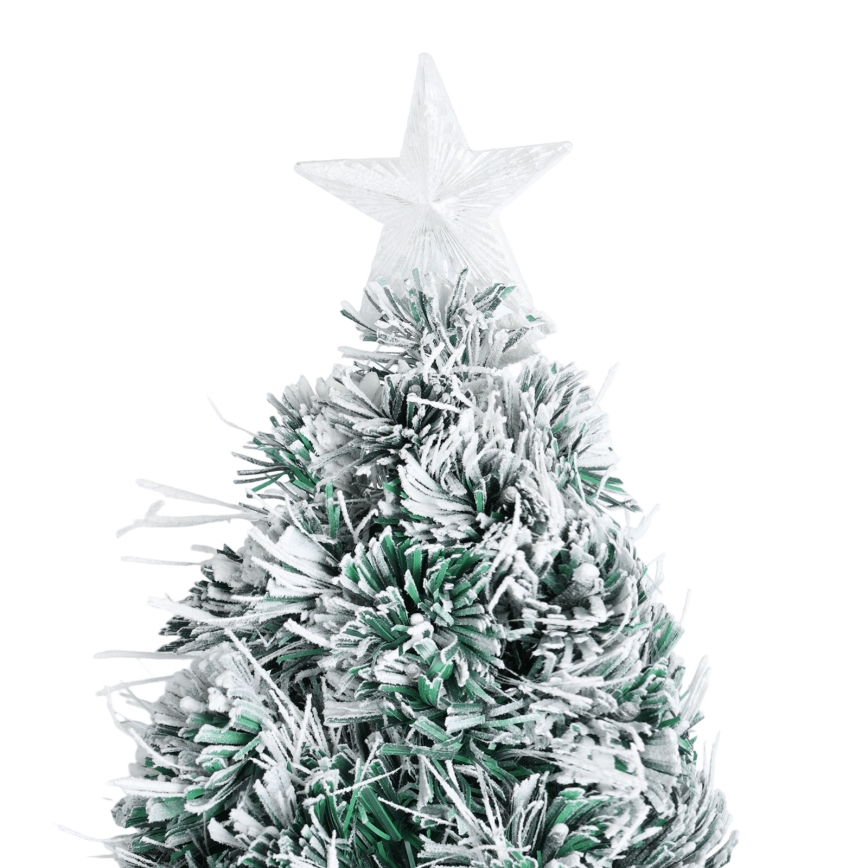 Aigostar - Sapin de Noël LED pour l'extérieur 245 LED/8 fonctions 2,1 m IP44 blanc chaud