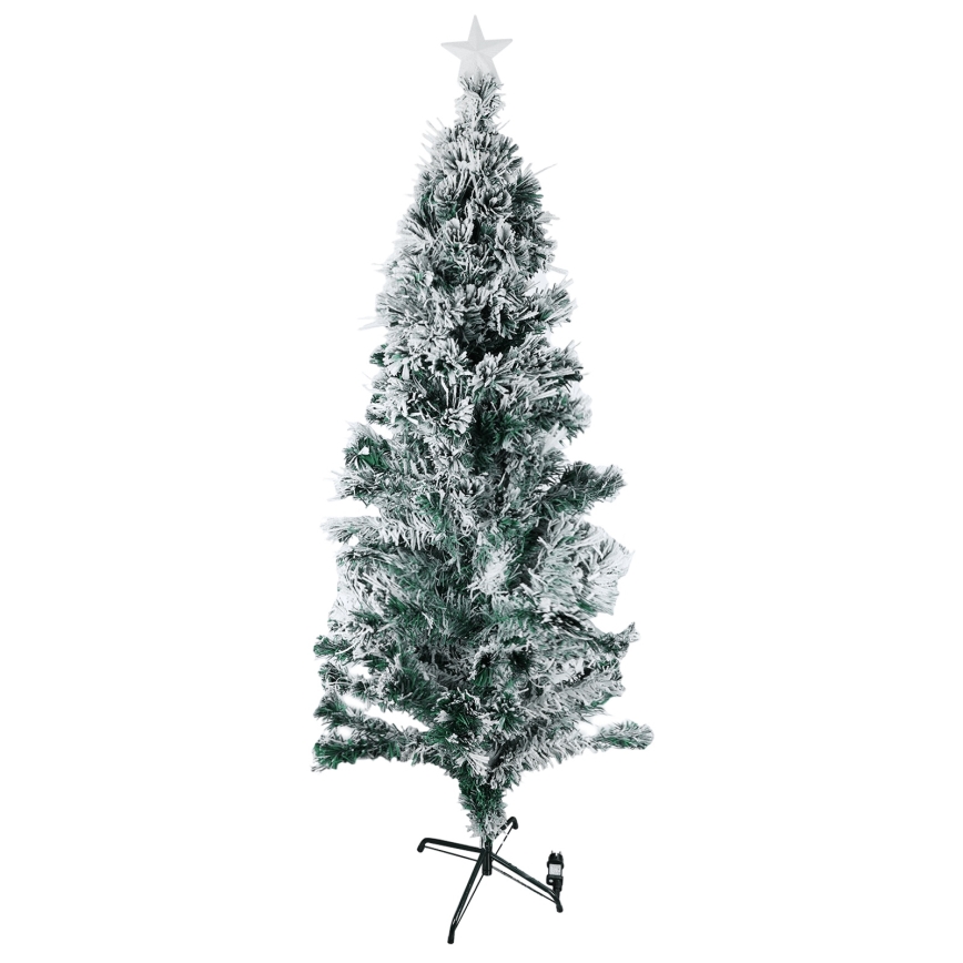 Aigostar - Sapin de Noël LED pour l'extérieur 245 LED/8 fonctions 2,1 m IP44 blanc chaud