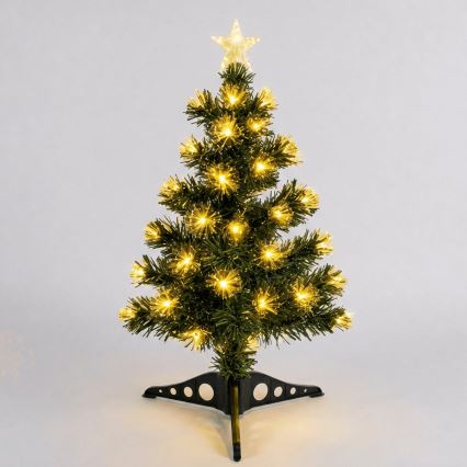 Aigostar - Sapin de Noël LED d'extérieur 55 x LED / 8 fonctions 0,6 m IP44 blanc chaud