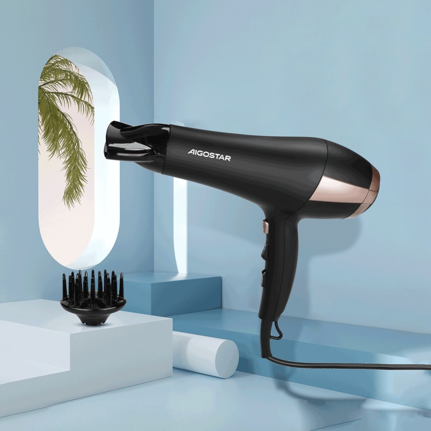Aigostar - Sèche-cheveux 2400W/230V noir