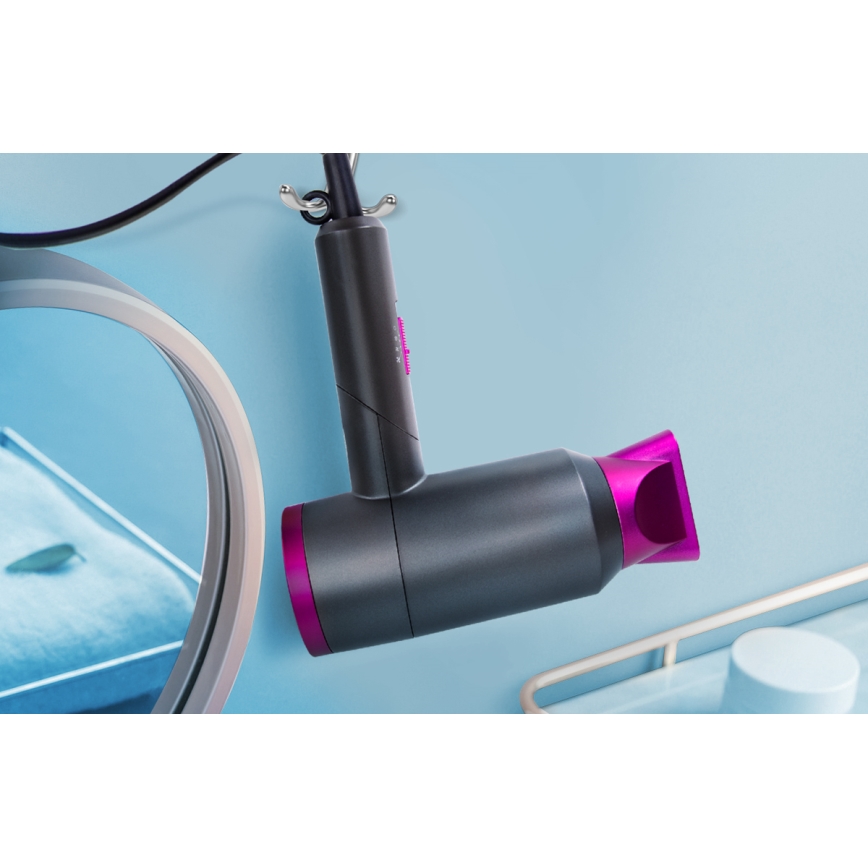 Aigostar - Sèche-cheveux de voyage 1800W/230V violet/noir