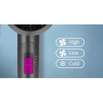 Aigostar - Sèche-cheveux de voyage 1800W/230V violet/noir