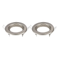 Aigostar - Set 2 pezzi cornice per faretto da incasso GU10 Ø 8 cm, cromo satinato