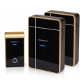 Aigostar - SET 2x Campanello wireless 3xAA/12V IP44 nero
