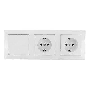 Aigostar - SET 2x Presa di casa con interruttore 2x16A/250V