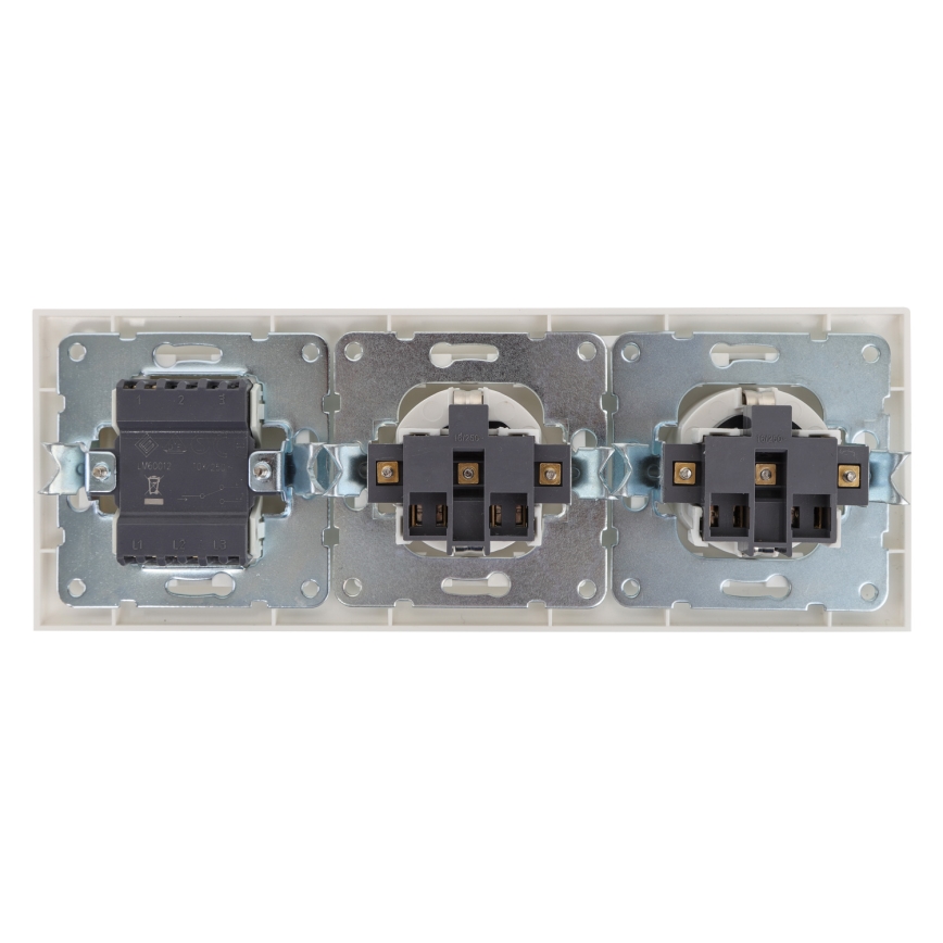 Aigostar - SET 2x Presa di casa con interruttore 2x16A/250V