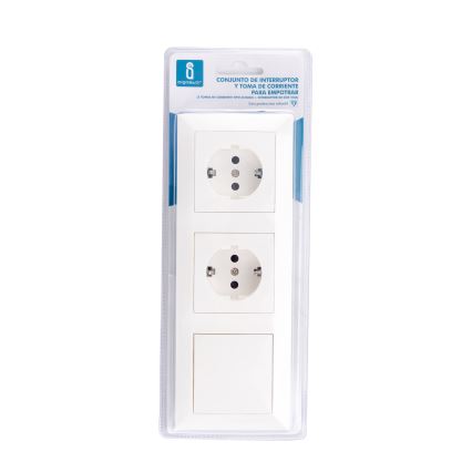 Aigostar - SET 2x Presa di casa con interruttore 2x16A/250V