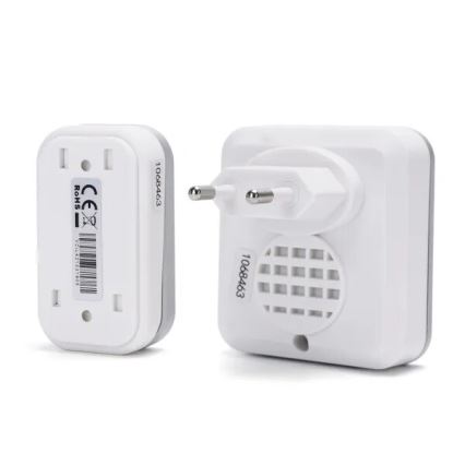 Aigostar - SET 2x Sonnette sans fil 230V blanche