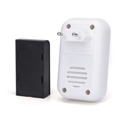 Aigostar - SET 2x Sonnette sans fil 230V IP44 blanche/noire