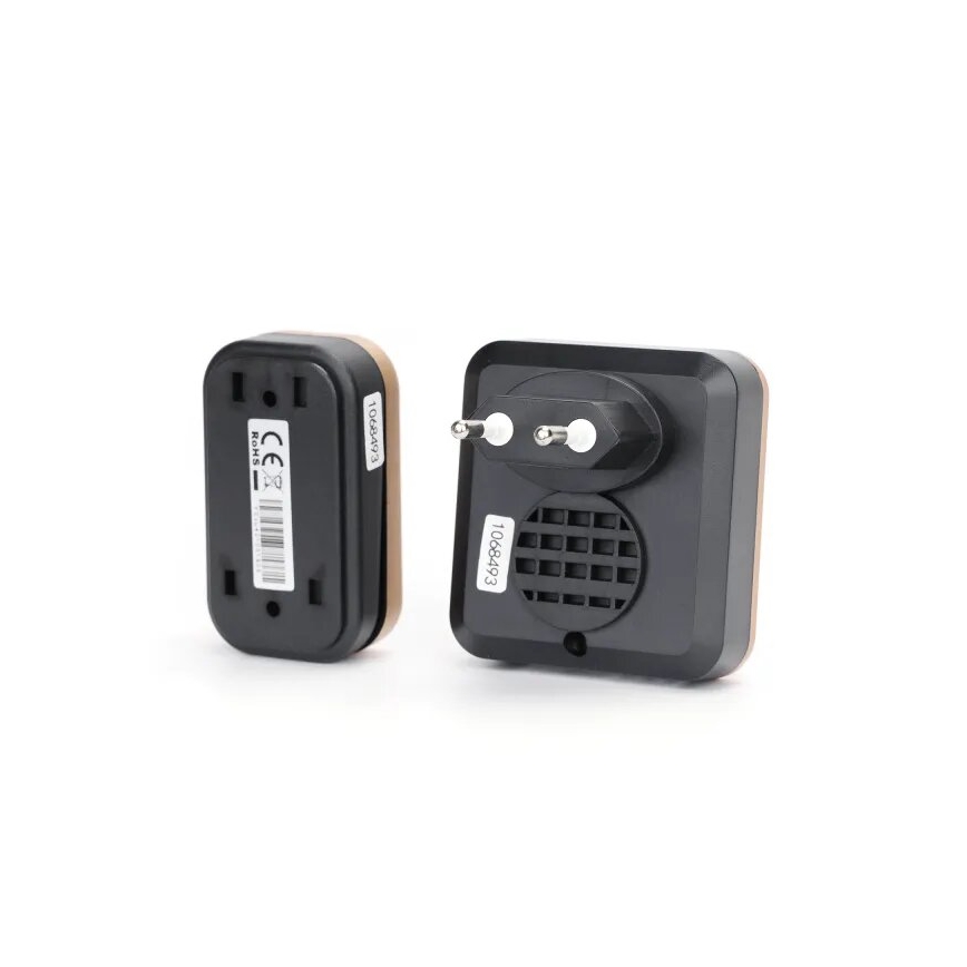 Aigostar - SET 2x Sonnette sans fil 230V noire