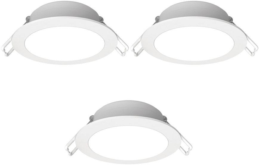 Aigostar - Set 3x LED Badezimmer-Einbauleuchte LED/4,8W/230V IP65 weiß
