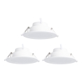 Aigostar - SET 3x LED RGBW Dimmbare Einbauleuchte MESH LED/9W/230V 2700K-6500K d 14,5cm