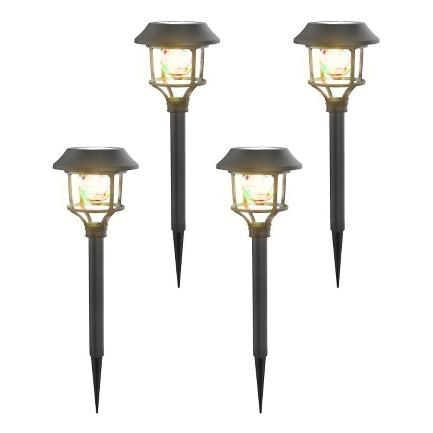 Aigostar - SET 4x Lampada solare LED RGB LED/0,2W/2V 40 mAh IP44