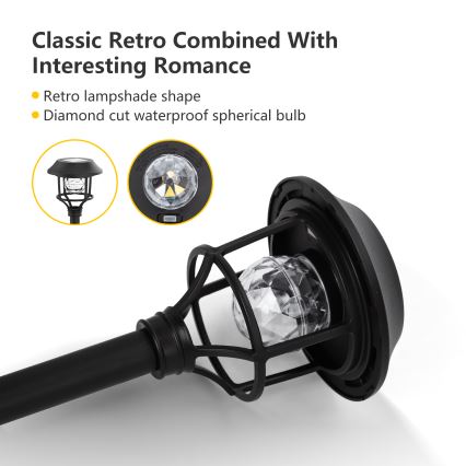 Aigostar - SET 4x Lampada solare LED RGB LED/0,2W/2V 40 mAh IP44