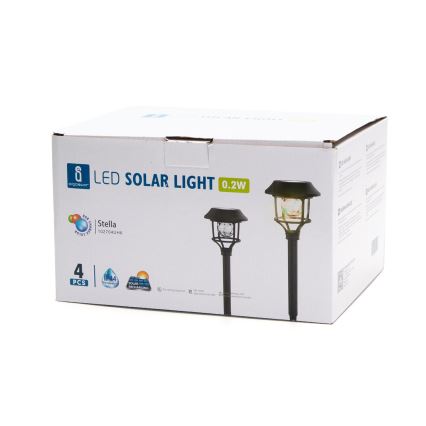Aigostar - SET 4x Lampada solare LED RGB LED/0,2W/2V 40 mAh IP44