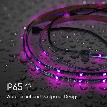 Aigostar - SET 4x Striscia LED RGB Dimmerabile 0,5m LED/2,5W/5V IP65 + tc