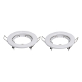 Aigostar - Set da 2 anelli di finitura per faretto da incasso GU10 Ø 8 cm, bianco