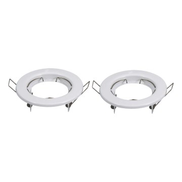 Aigostar - Set da 2 anelli di finitura per faretto da incasso GU10 Ø 8 cm, bianco