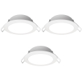 Aigostar - Set da 3 faretti da incasso per bagno a LED/4,8W/230V IP65 bianco