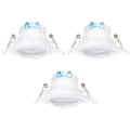 Aigostar - SET mit 3 LED-Einbauleuchten LED/5W/230V 6500K Ø 8,5 cm weiß