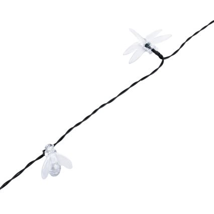 Aigostar - LED solarbetriebene Dekorations-Lichterkette, 50 LEDs, 8 Funktionen, 10 m, 800 mAh, IP65, kaltweiß
