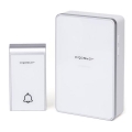 Aigostar - Sonnette sans fil 3xAA/12V IP44 blanc/argent