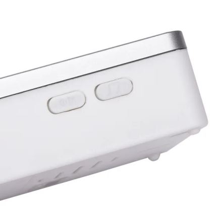 Aigostar - Sonnette sans fil 3xAA IP44 blanche/argentée