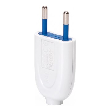 Aigostar - Spina plastica 2 poli 10A/250V bianca