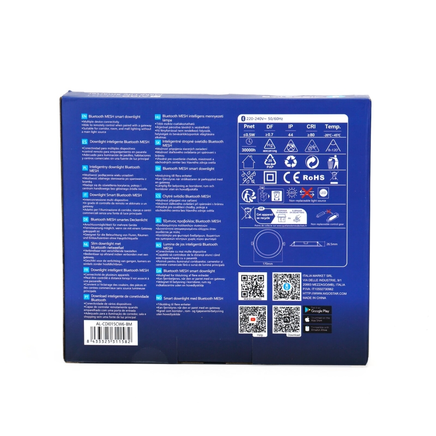 Aigostar - Spot encastrable à intensité variable MESH LED/15W/230V 2700-6500K d. 17 cm