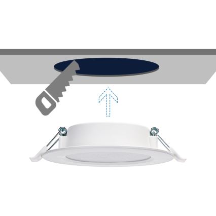 Aigostar - Spot encastrable LED/6W/230V 4000K d. 11,8 cm blanc