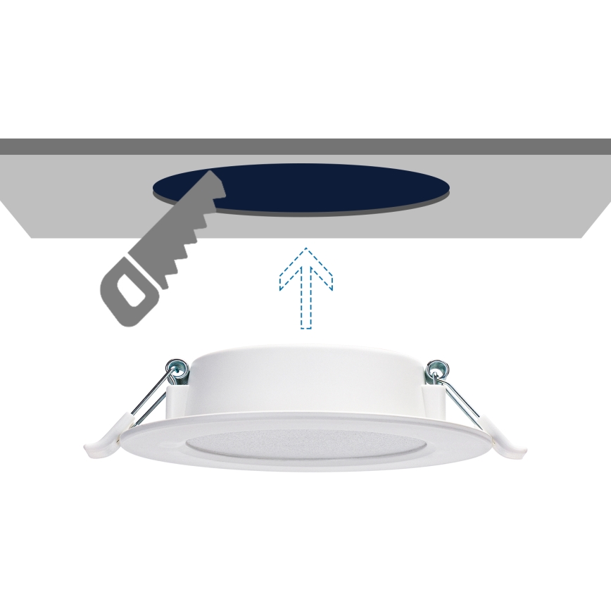 Aigostar - Spot encastrable LED/6W/230V 4000K d. 11,8 cm blanc