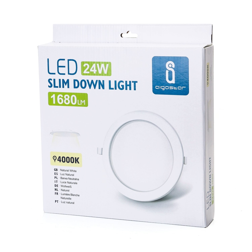 Aigostar - Spot encastrable ULTRATHIN LED/24W/230V 4000K blanc