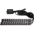 Aigostar - Strisce LED RGB dimmerabili per auto LED/4,5W/5V + telecomando