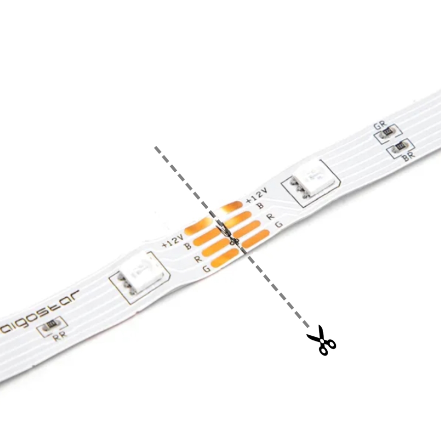 Aigostar - Striscia LED 2m LED/4,9W/5V 6500K IP65 nero