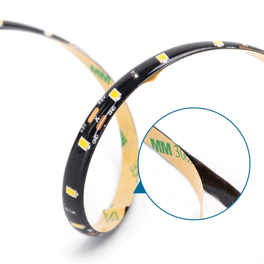 Aigostar - Striscia LED 2m LED/4,9W/5V 6500K IP65 nero