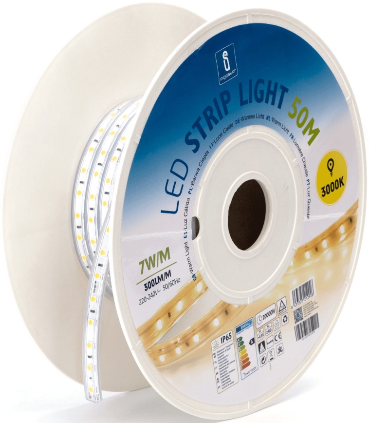 Aigostar - Striscia LED LED/350W/230V 50m 3000K IP65