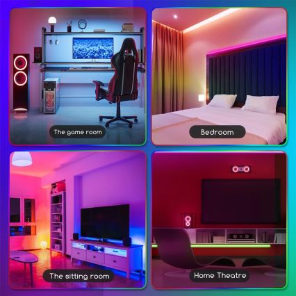 Aigostar - Striscia LED RGB Dimmerabile 5m LED/24W/12/230V IP65 + tc