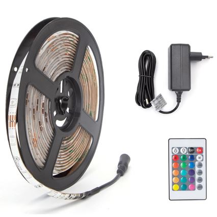 Aigostar - Striscia LED RGB Dimmerabile 5m LED/24W/12/230V IP65 + tc