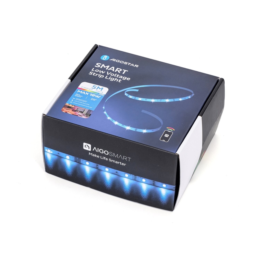 Aigostar - Striscia LED RGBW dimmerabile LED/18W/12V 2x5 m Wi-Fi