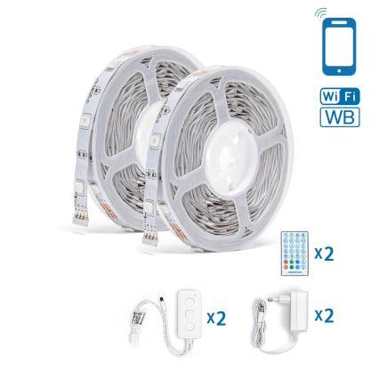 Aigostar - Striscia LED RGBW dimmerabile LED/18W/12V 2x5 m Wi-Fi