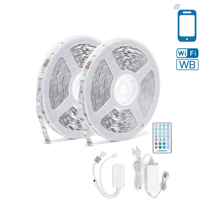Aigostar - Striscia LED RGBW dimmerabile LED/48W/12V 2x7,5 m Wi-Fi