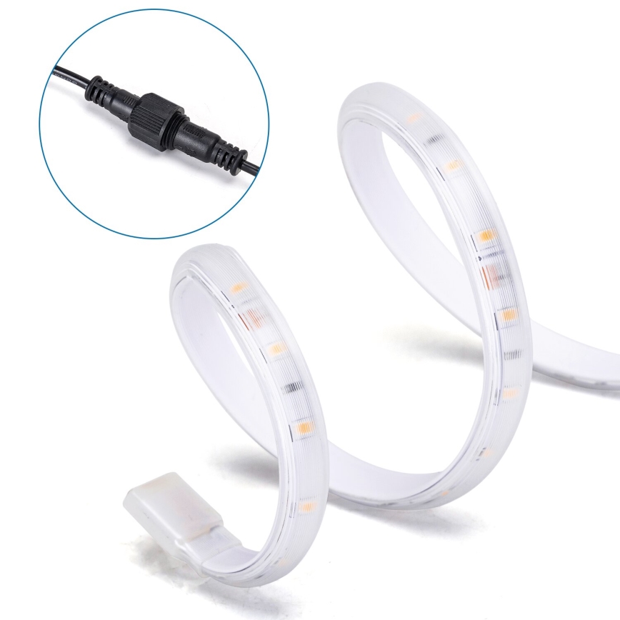 Aigostar - Striscia LED solare dimmerabile 20W/3,2V 20 m 2700K IP65 20000 mAh + telecomando