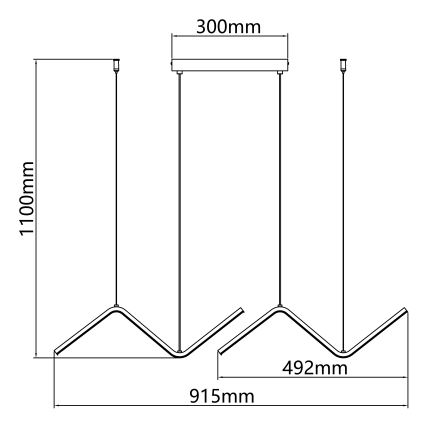 Aigostar - Suspension filaire LED/23W/230V 2700K