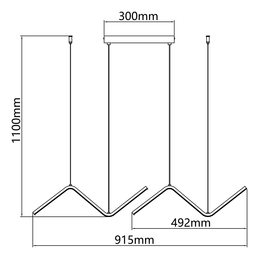 Aigostar - Suspension filaire LED/23W/230V 2700K