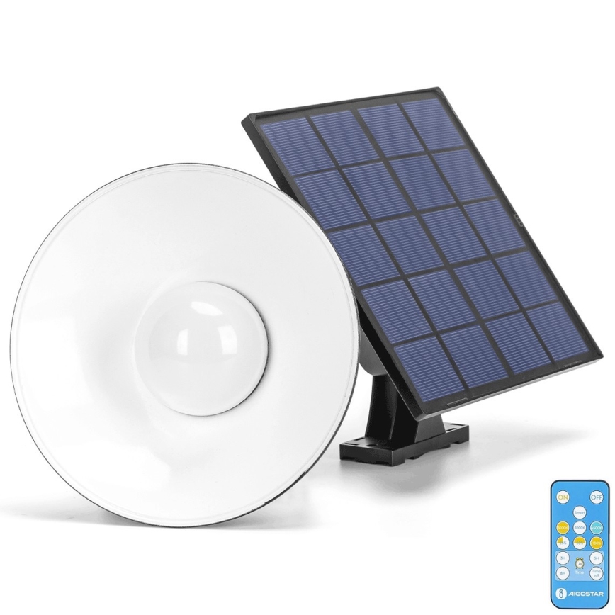 Aigostar - Suspension filaire solaire à intensité variable LED/3,2V 3000K/4000K/6500K IP65 + télécommande