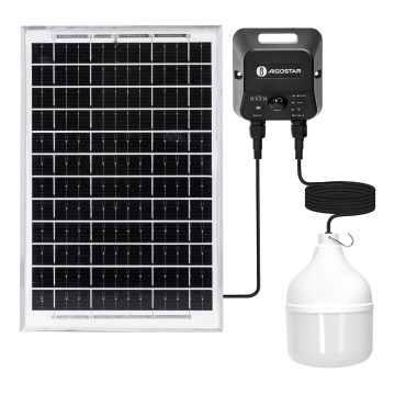 Aigostar - Suspension solaire avec détecteur LED/70W/12V 6000 mAh 6500K d. 12 cm + Télécommande