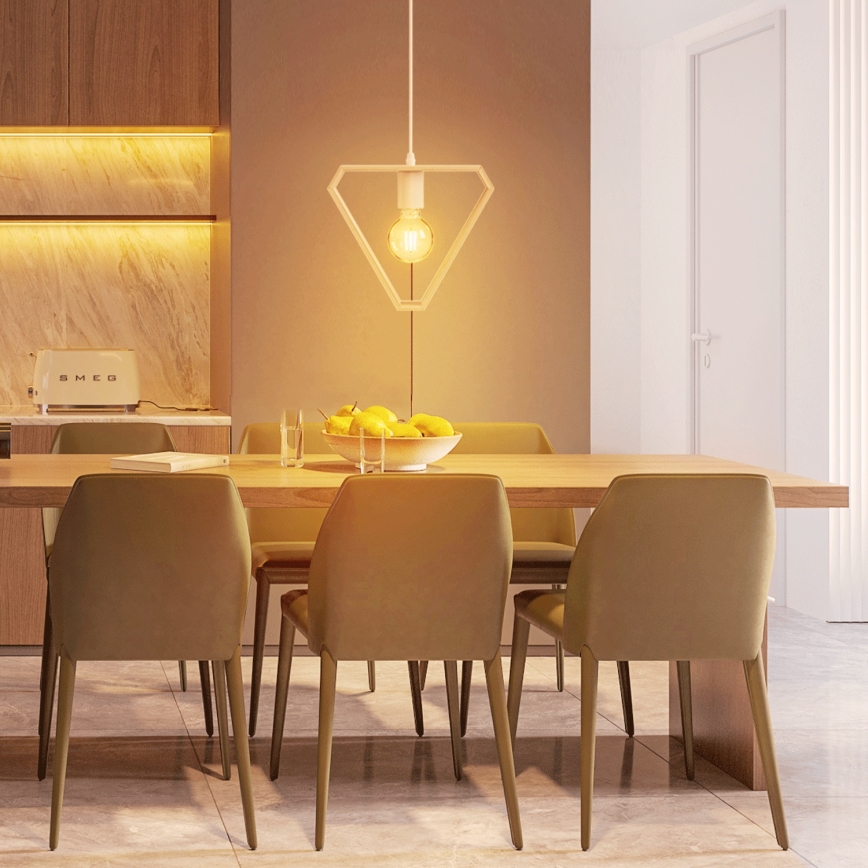 Aigostar - Suspension sur câble 1xE27/60W/230V beige
