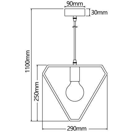 Aigostar - Suspension sur câble 1xE27/60W/230V beige
