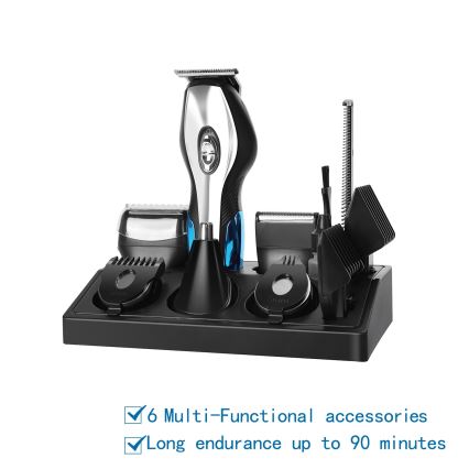 Aigostar - Tagliacapelli con accessori 6in1 5W/5V nero