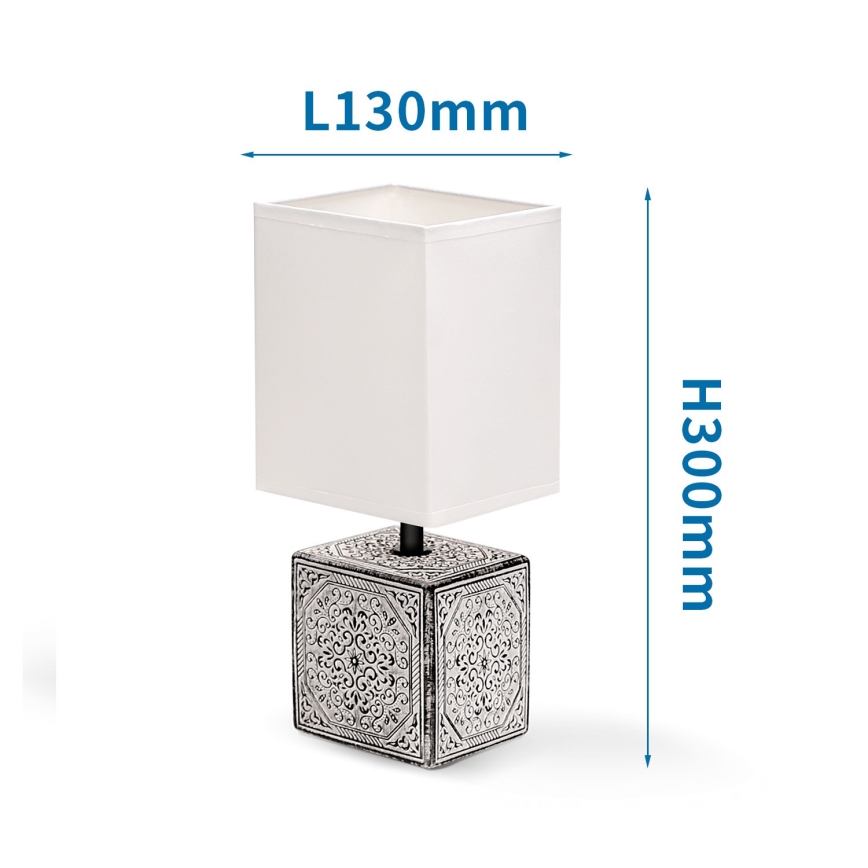 Aigostar - Tischlampe 1xE14/40W/230V grau/weiß